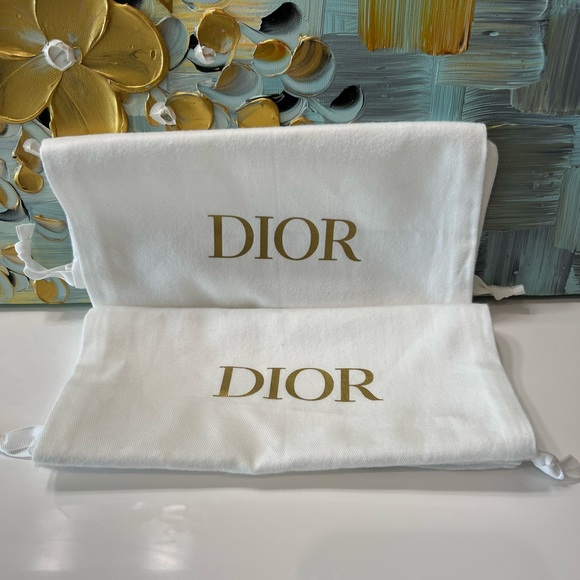 Dior Dust / Storage Bags Drawstring Pouches - Pair of 2 - Picture 1 of 5